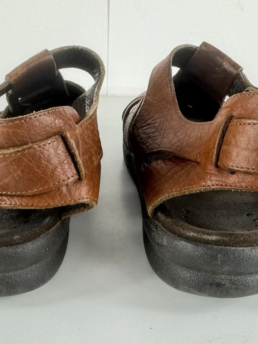 Mephisto SAM Tan Brown Leather Fisherman Sandal Men's Shoes EU 45 US 11